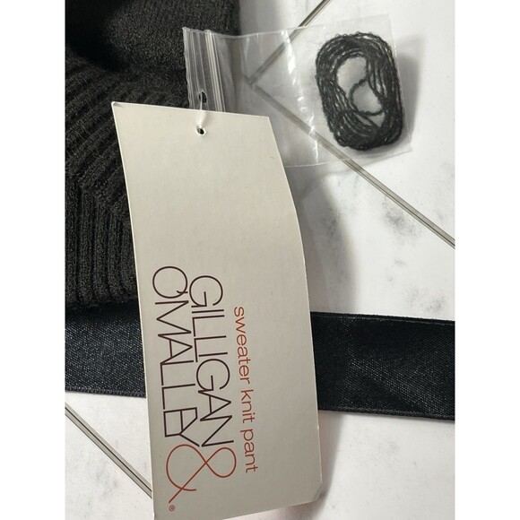 Vintage Gilligan OMalley Sweater Knit Sleep Pant Drawstring Womens Sz XL Black - Picture 7 of 13